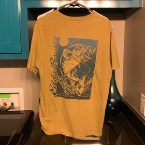 Eddie Bauer T-shirt dark mustard yellow size large.
